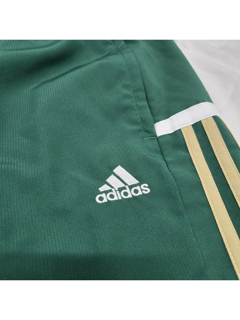 EUC Men's LARGE Adidas x Guinness Track Pants Green Gold White Embroidered Logo